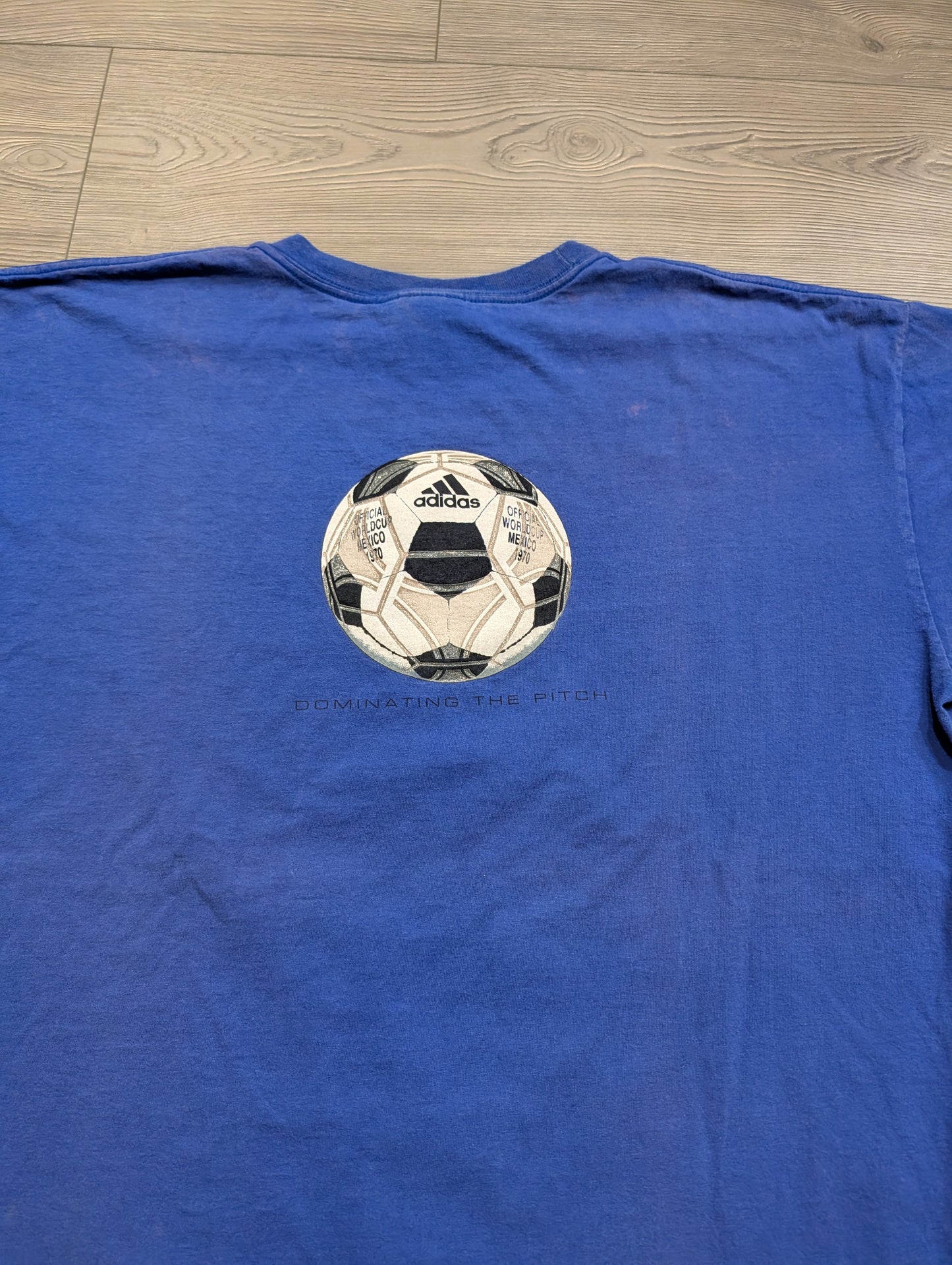 '90s/Y2K Adidas World Cup Mexico 1970 Dominating the Pitch T shirt