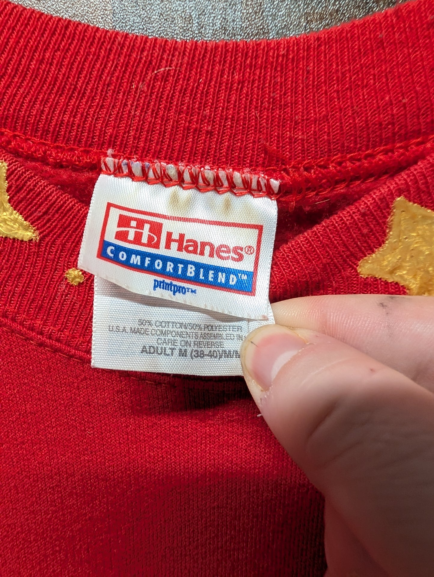 90s Christmas Snowman patch crewneck sweatshirt