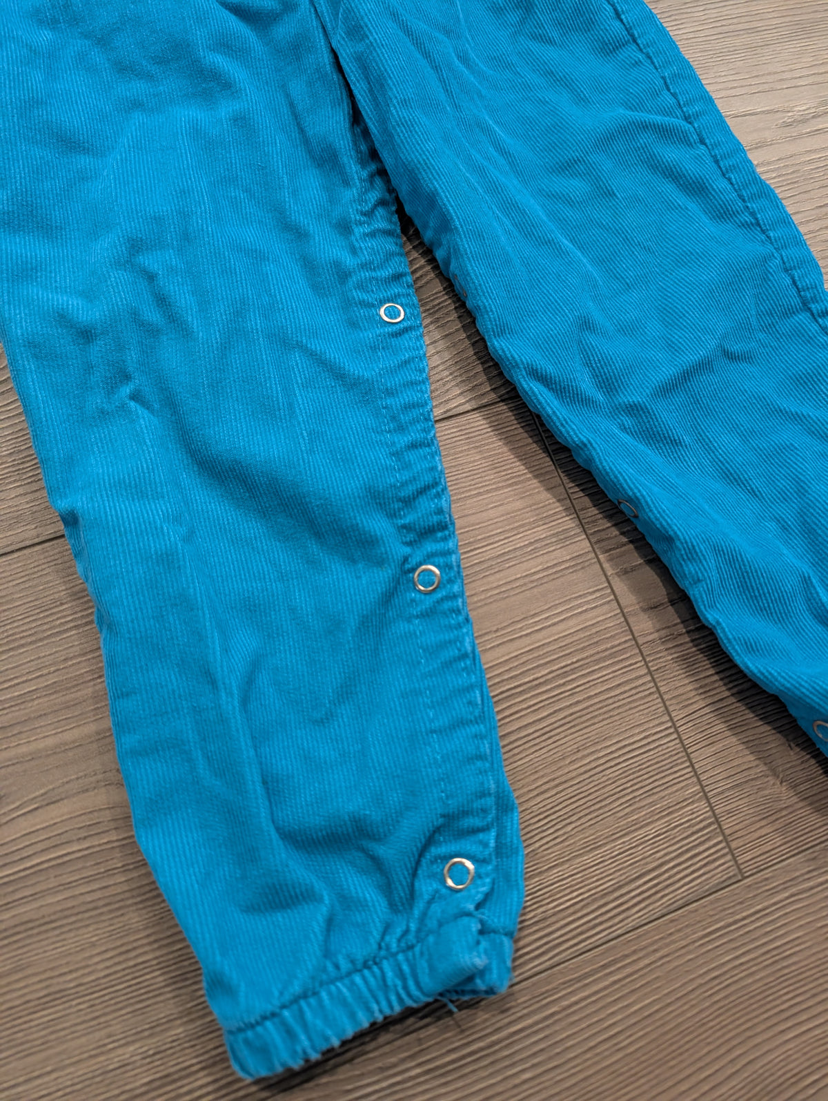 90s Youth Solid Light Blue Corduroy Overalls