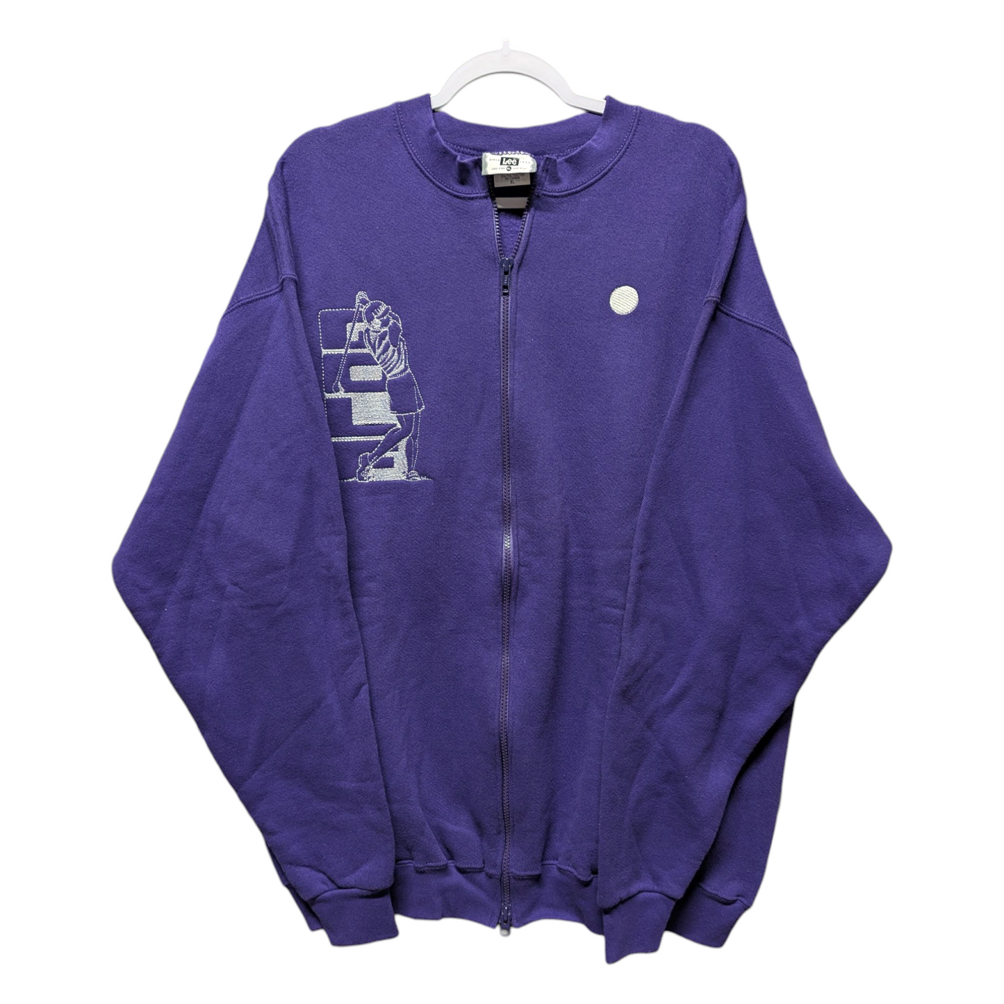 90s Golf Embroidered Full Zip Sweatshirt