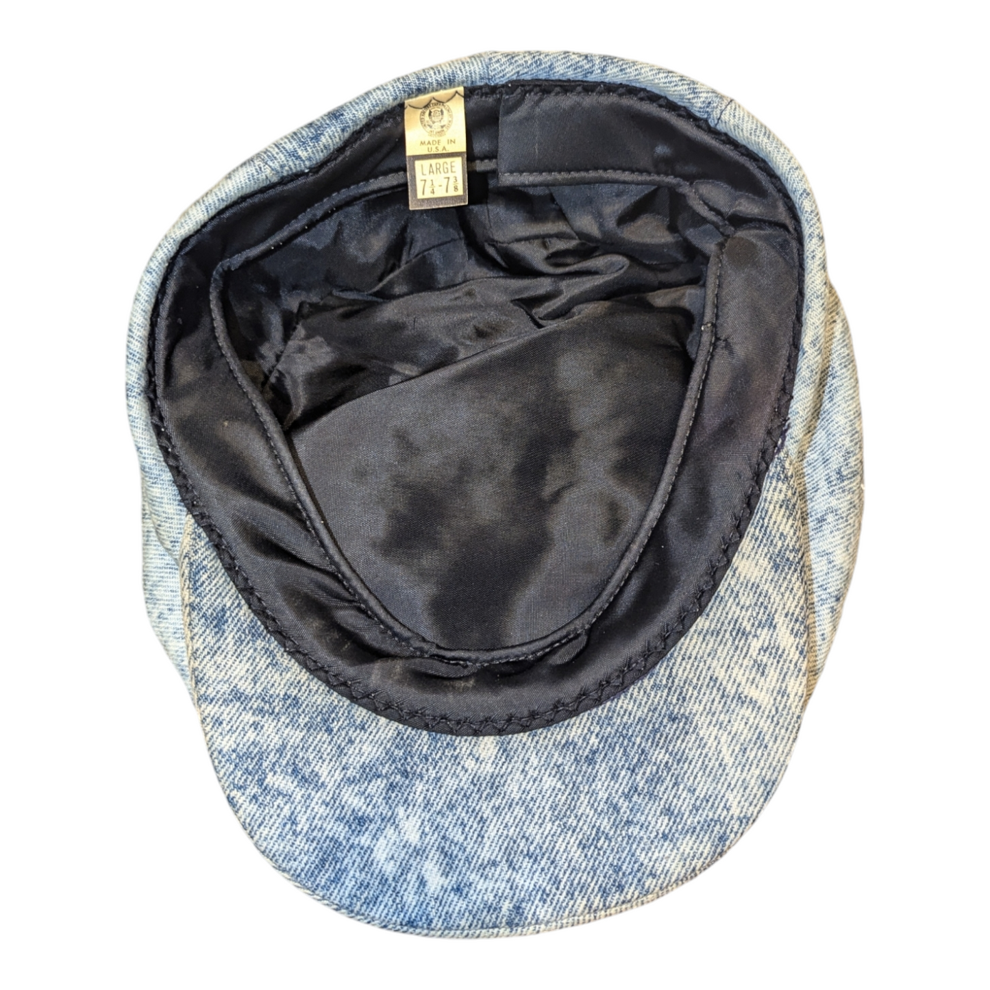 80s Denim 7 1/3 - 7 3/8 Paperboy flat cap hat