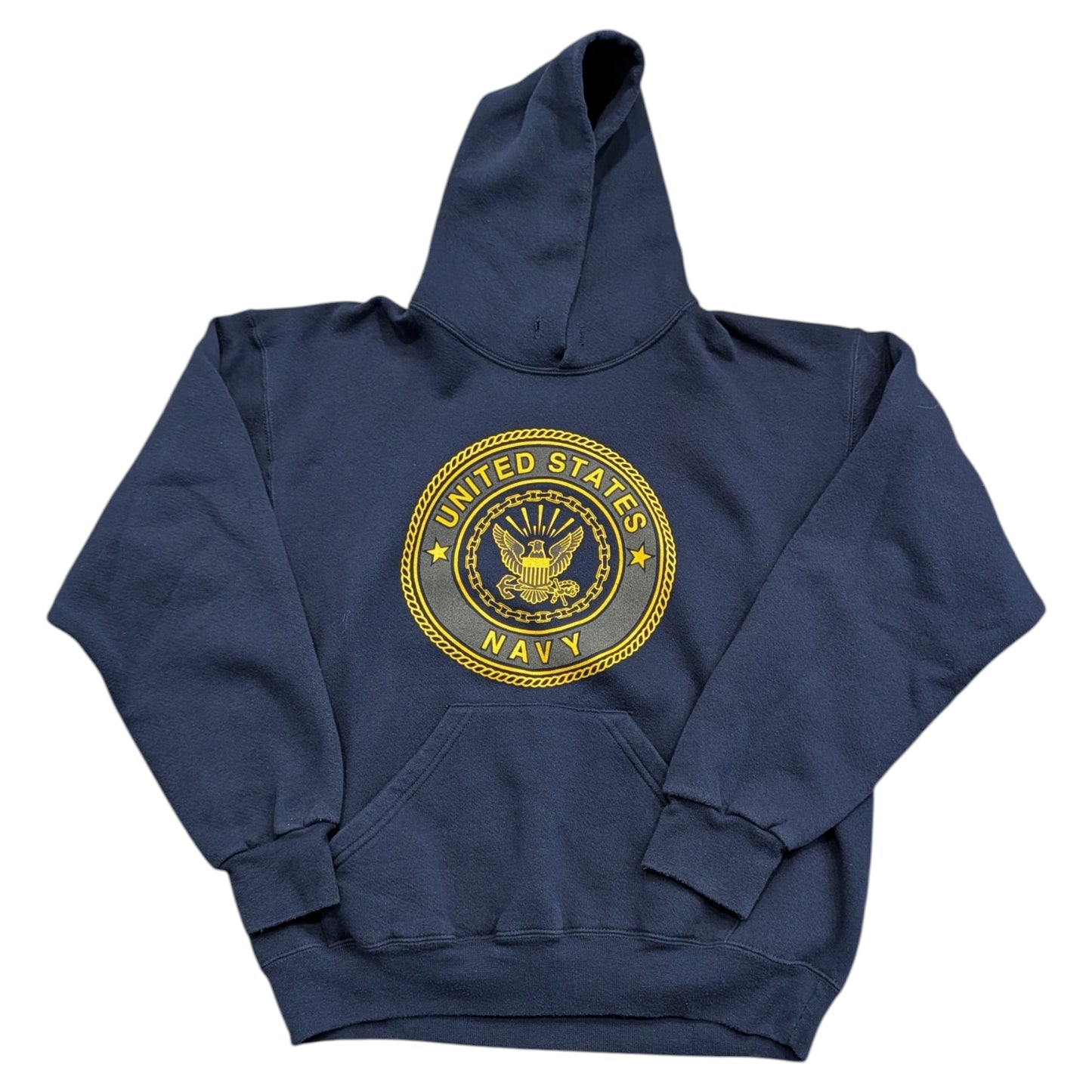 90s U.S Navy Pullover Reflective Hooded Sweatshirt