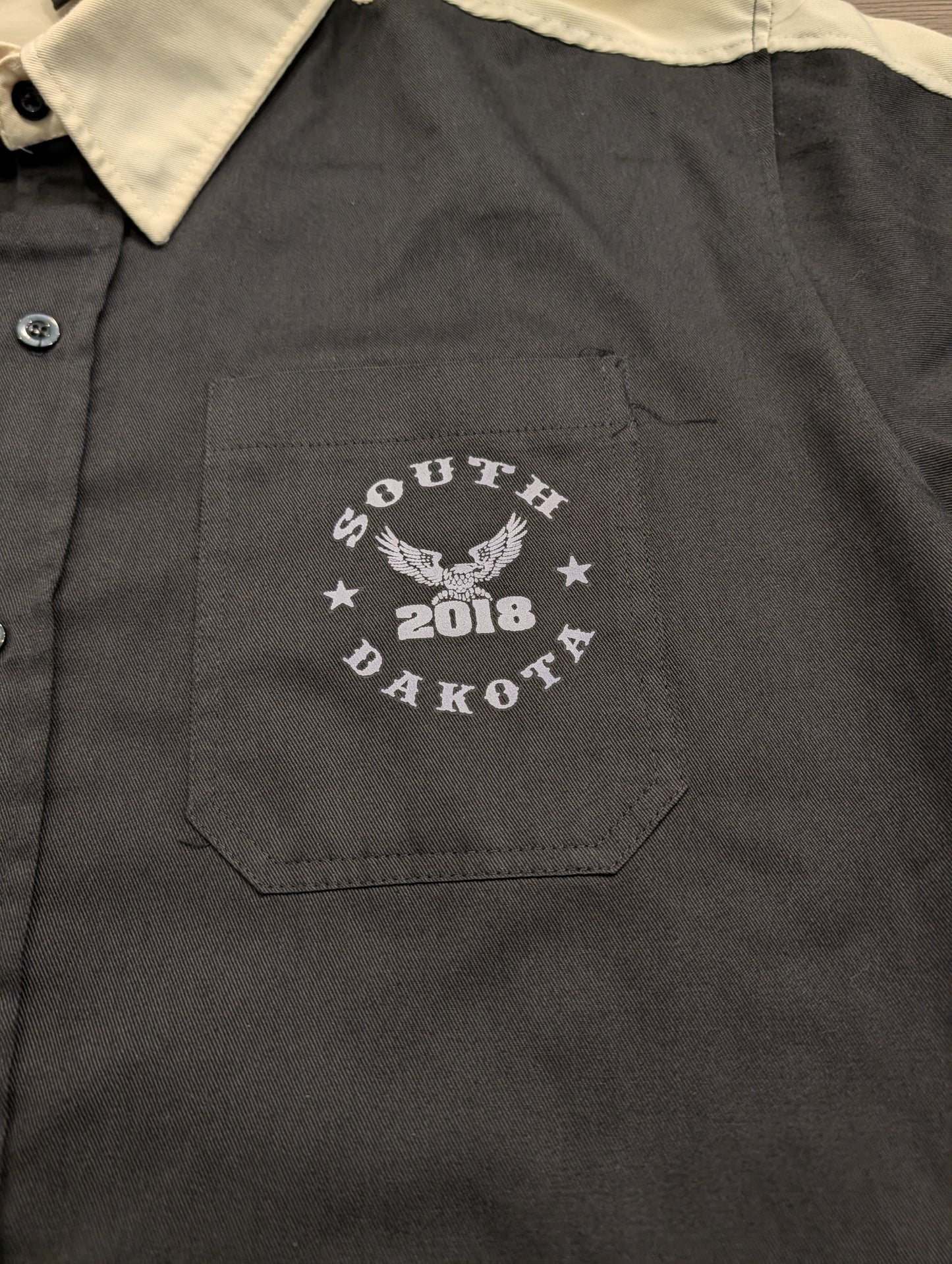2018 South Dakota Bikers Pride Button-Up Short-Sleeve Shirt