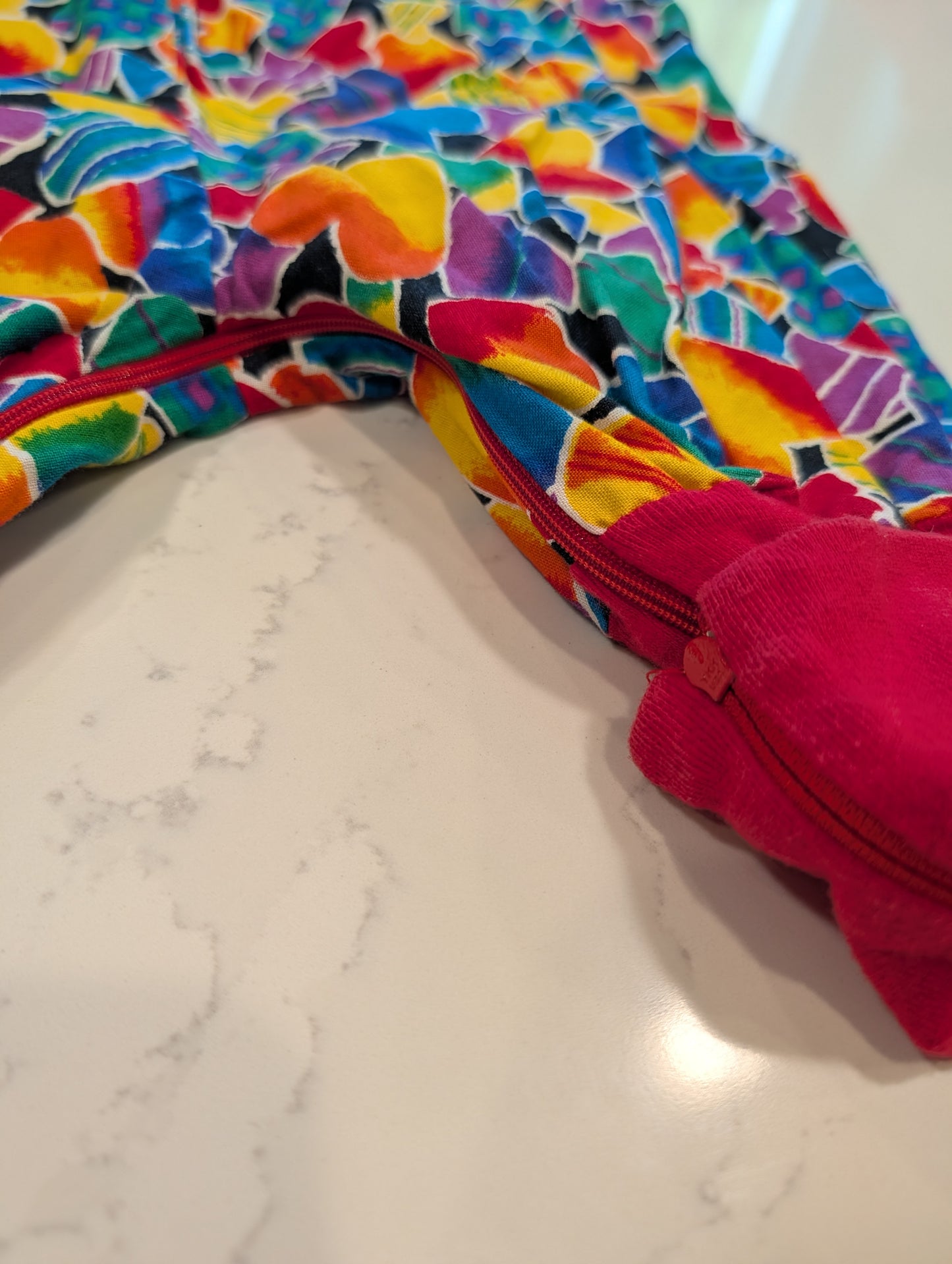 80s Youth One Piece Unique Rainbow Heart Jumper
