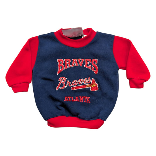 90s Youth MLB Atlanta Braves crewneck Sweatshirt
