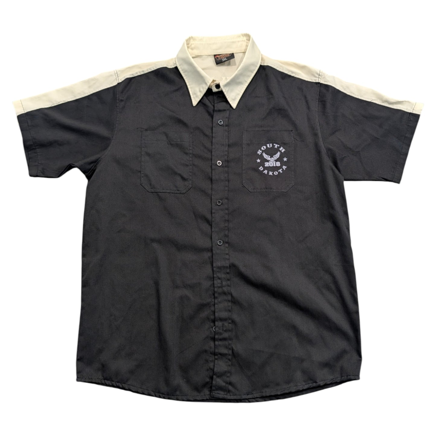 2018 South Dakota Bikers Pride Button-Up Short-Sleeve Shirt
