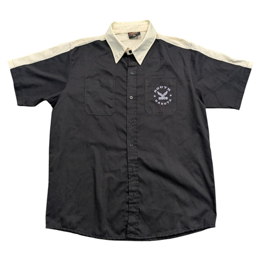 2018 South Dakota Bikers Pride Button-Up Short-Sleeve Shirt