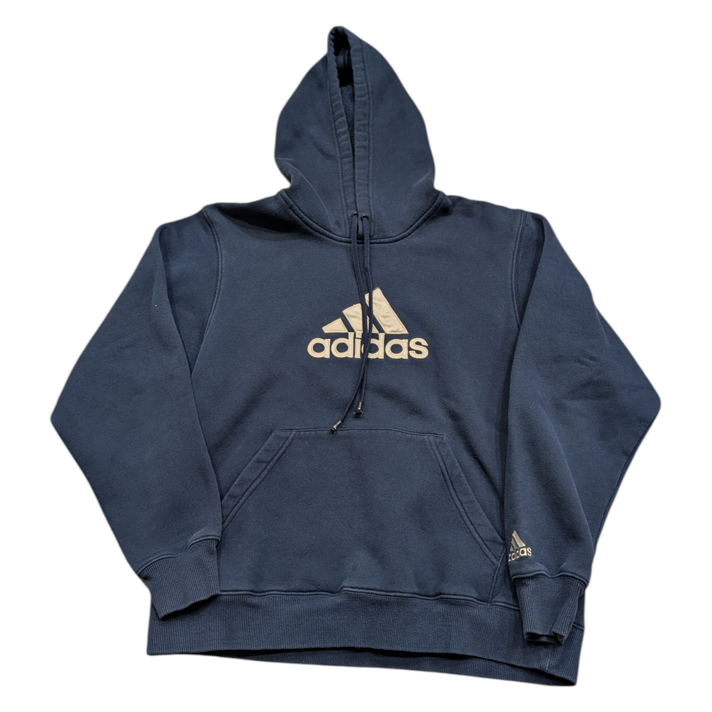 Y2K Large Center Satin Embroidered Logo Adidas Sweatshirt