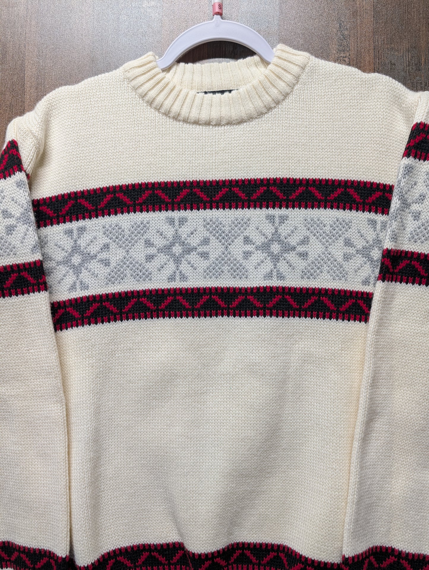 80s / 90s David Gregg Knit Snowflake Sweater