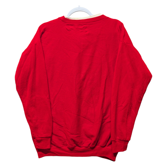 80s Christmas Glitter Scene Crewneck Sweatshirt