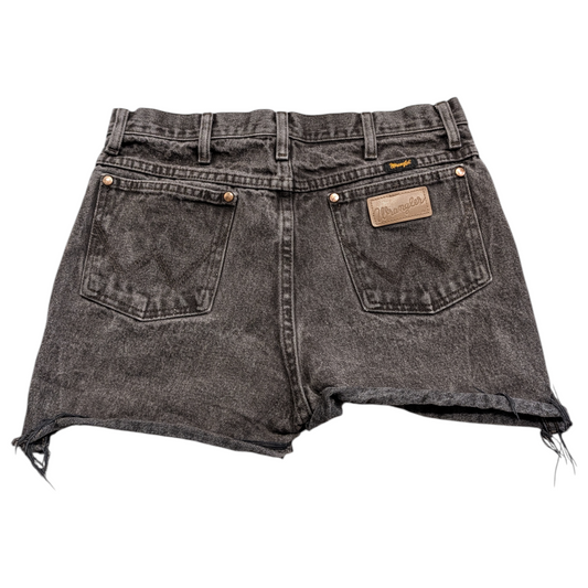 Women's Black Wrangler Denim Cut Off Shorts