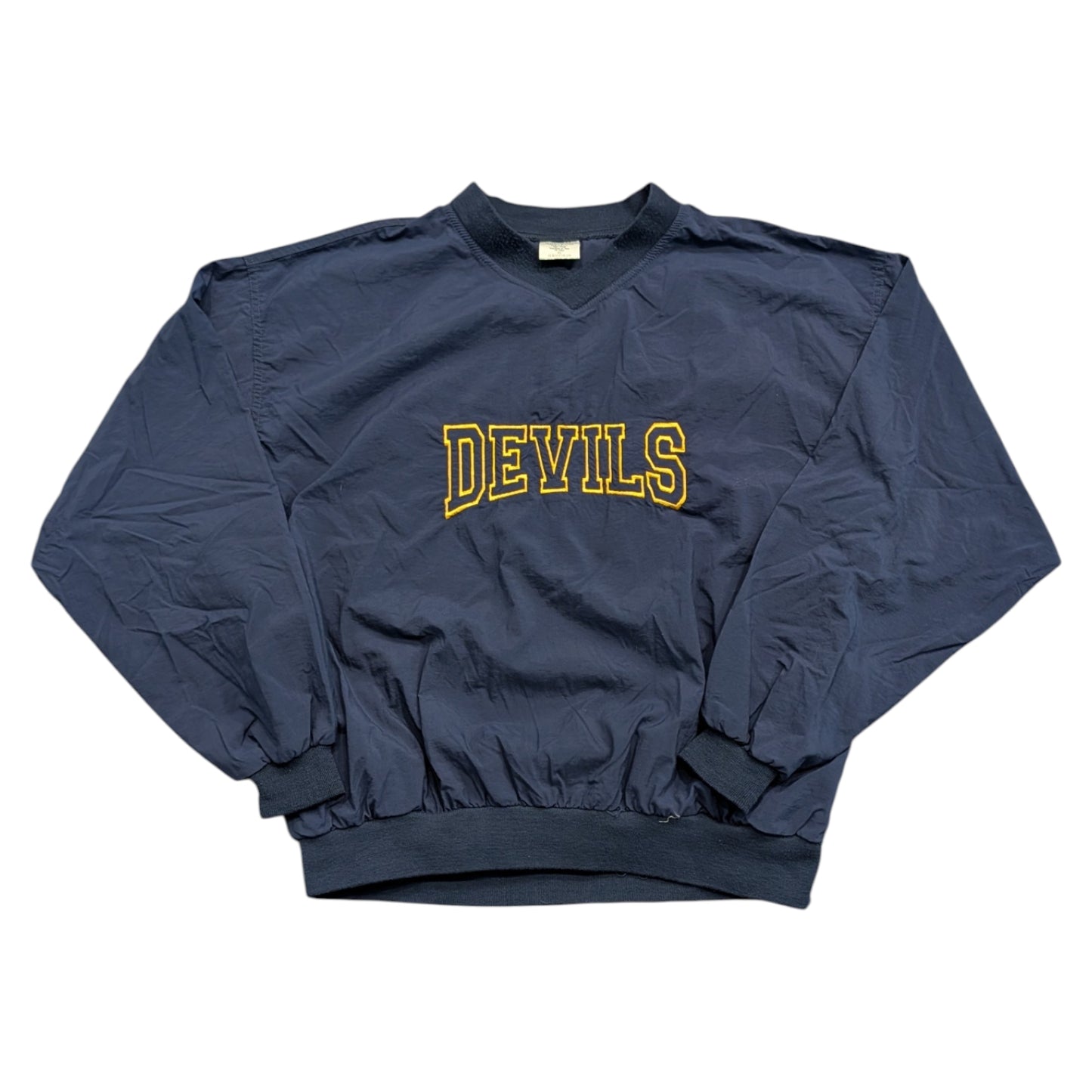 90s Merced College Blue Devils Windbreaker Pullover Nylon Jacket