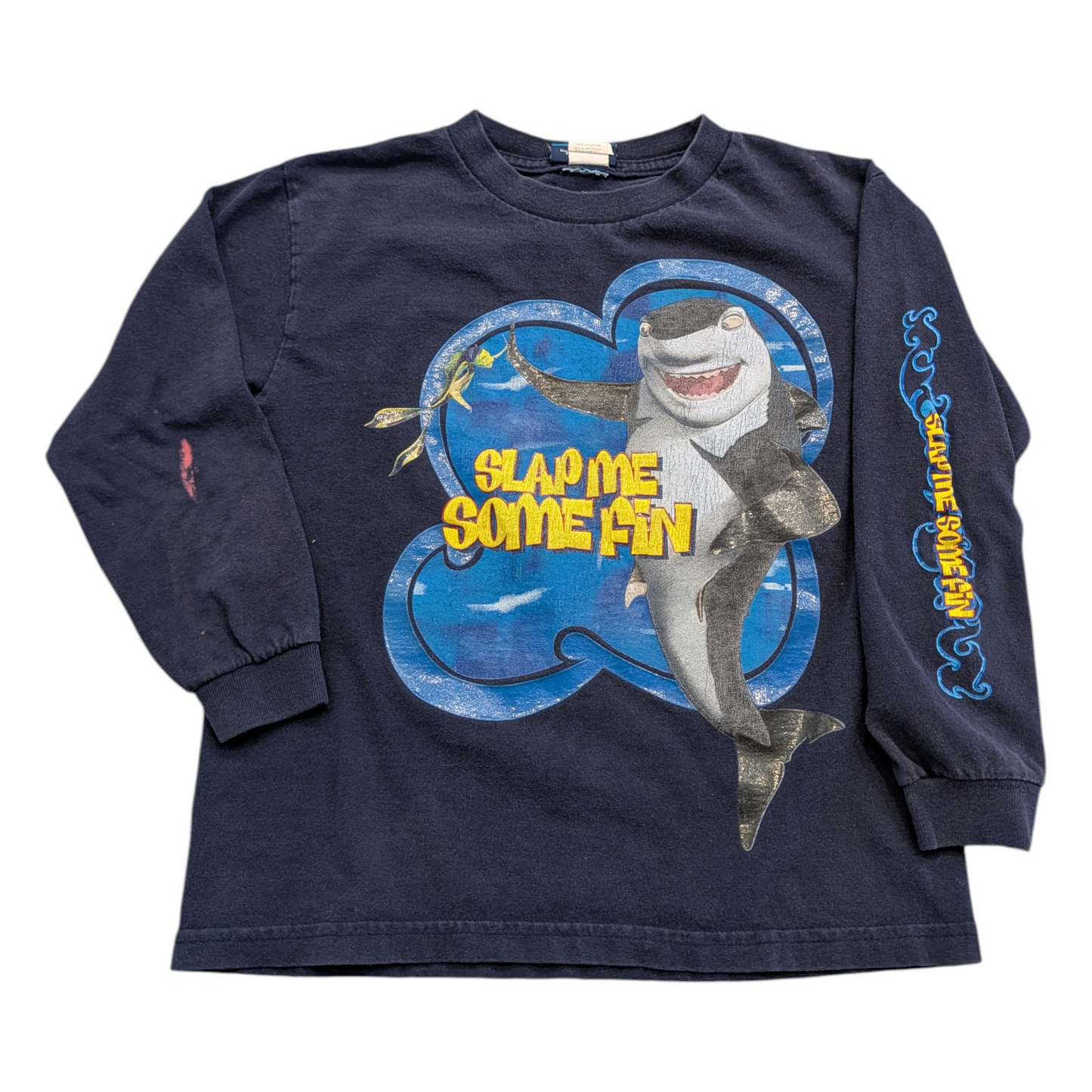 2004 Shark Tale Slap Me Some Fin Long Sleeve Youth T Shirt