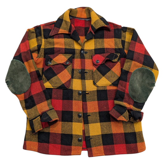 50s/60s Heavyweight Wool Plaid Shirt Jacket