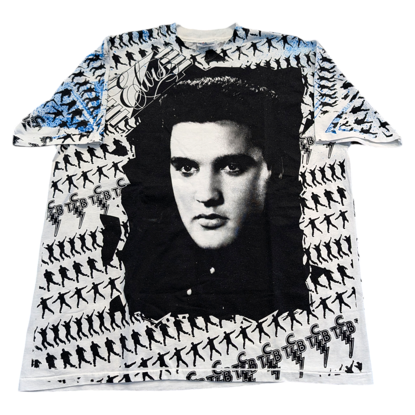 80's AOP Elvis TCB T shirt