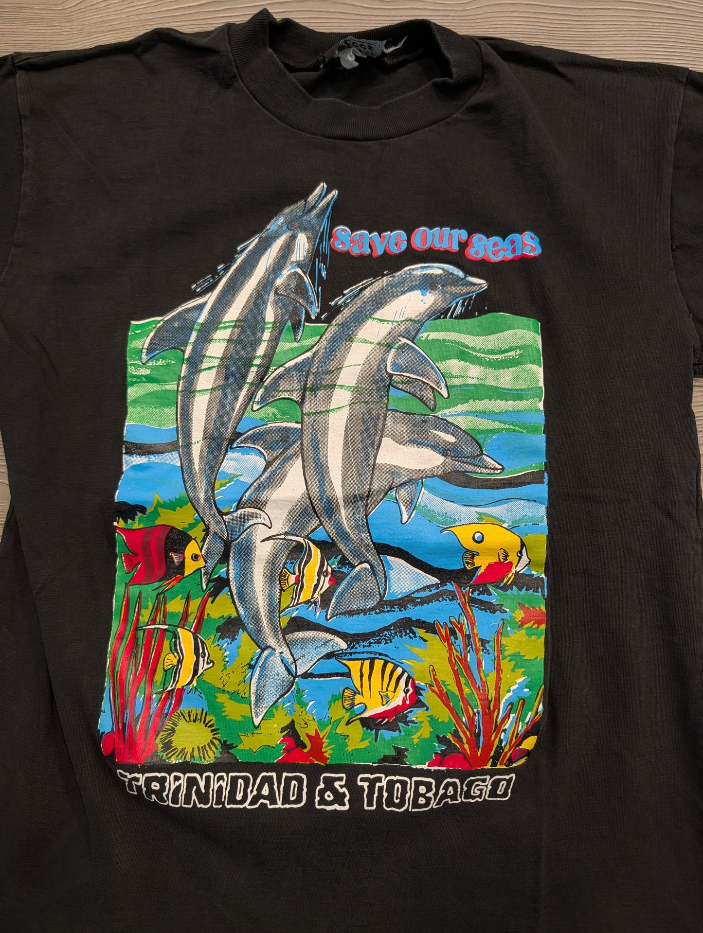 90s Save Our Seas Trinidad & Tobago Short-sleeve T-shirt