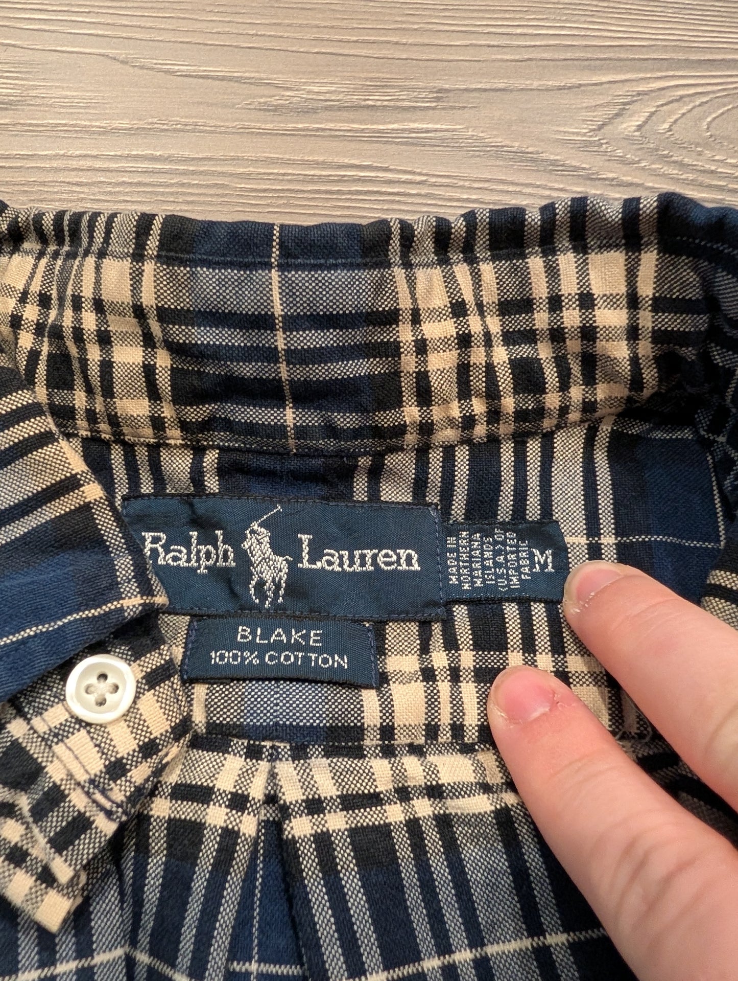 90s Ralph Lauren Plaid Button Up Long Sleeve Shirt