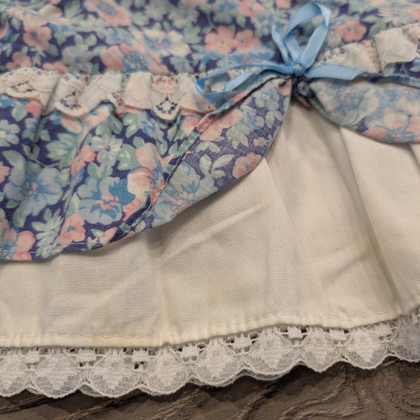 1989 Youth Flowery Raggedy Ann Girls Dress