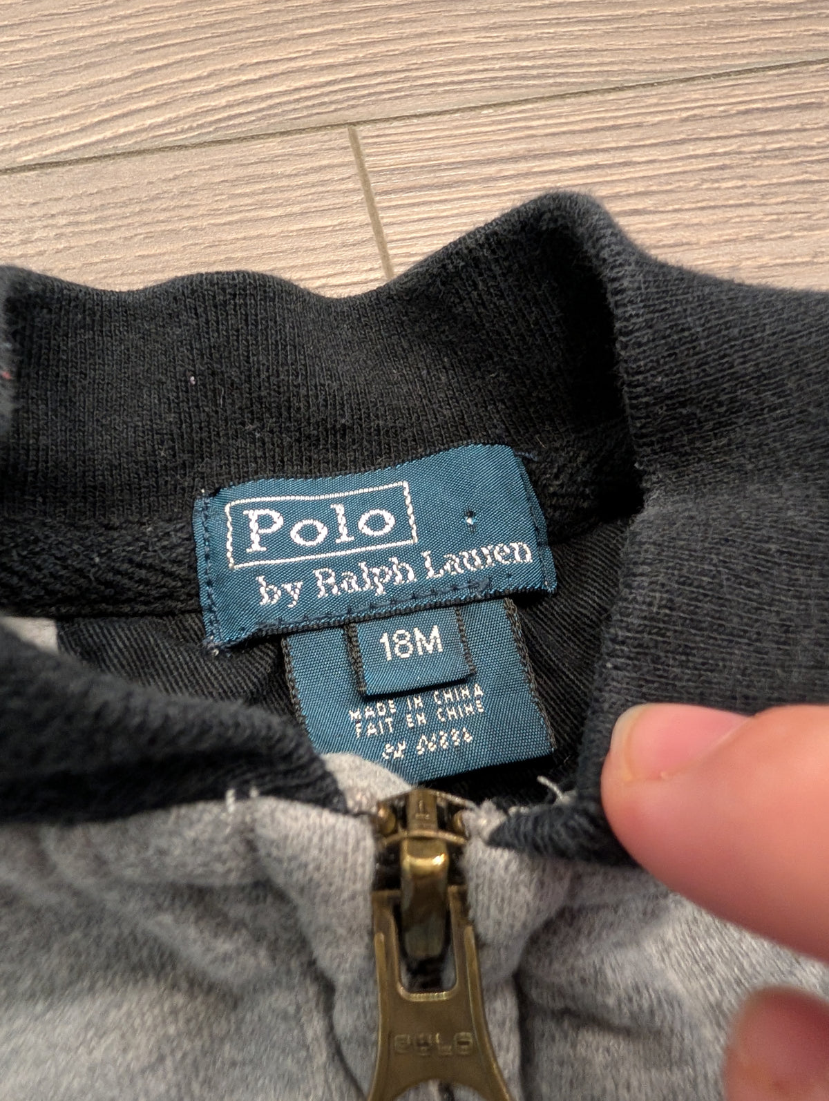 90s/Y2K Youth Polo Ralph Lauren Full Zip Crewneck Sweatshirt