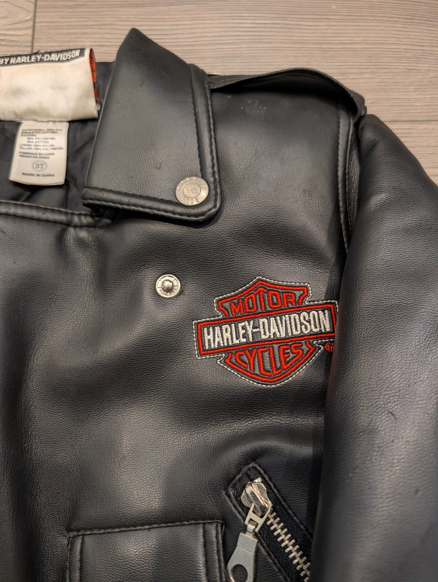 Y2K Youth Harley-Davidson Biker Jacket