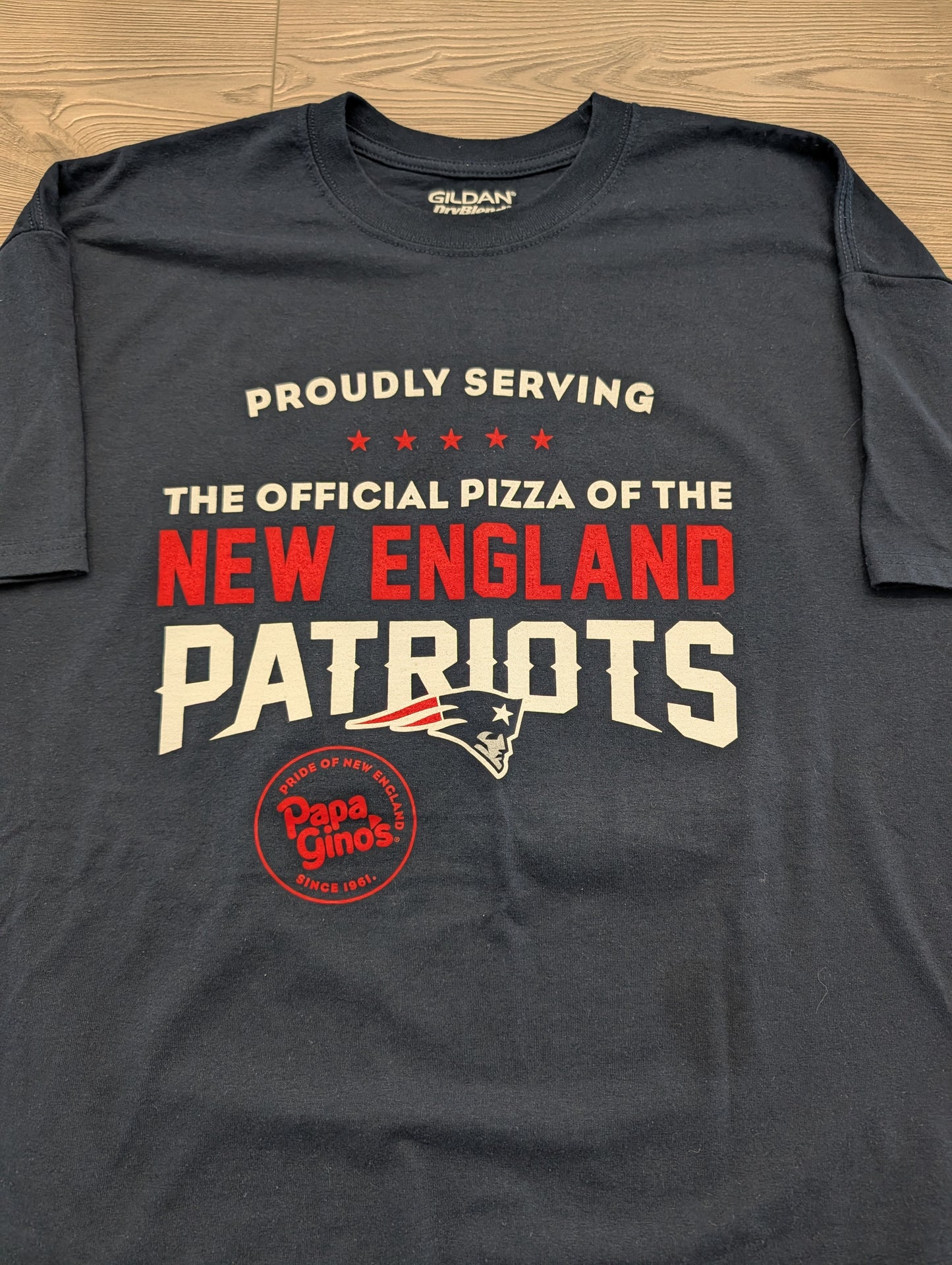 Mid 2000's Papa Ginos Pizza Patriots T shirt
