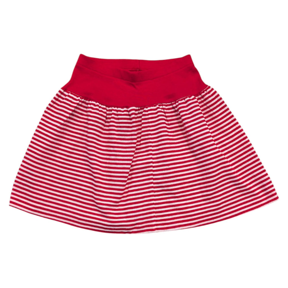 80s/90s Youth Red and White Striped Knit Skirt