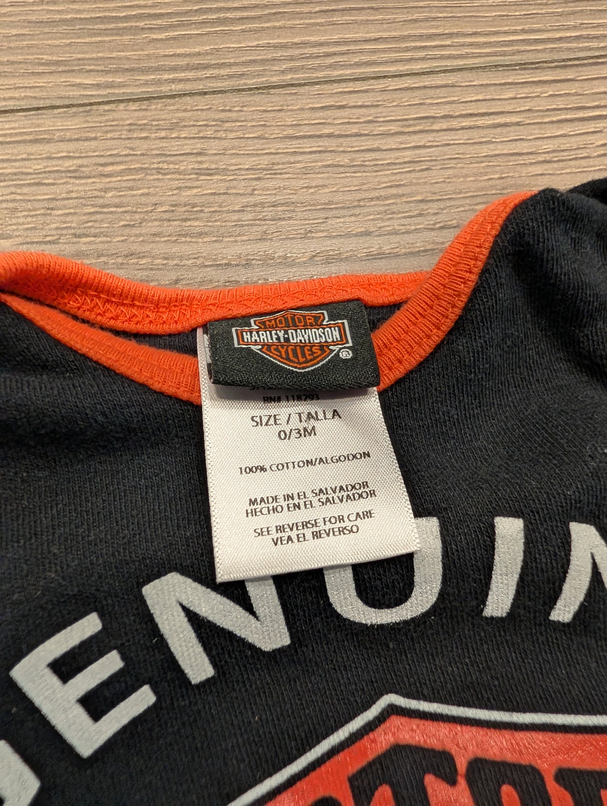 2020 Youth Harley Davidson Longsleeve Footed One Piece