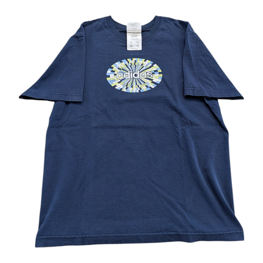 Y2K Adidas Glitter Box Logo T Shirt