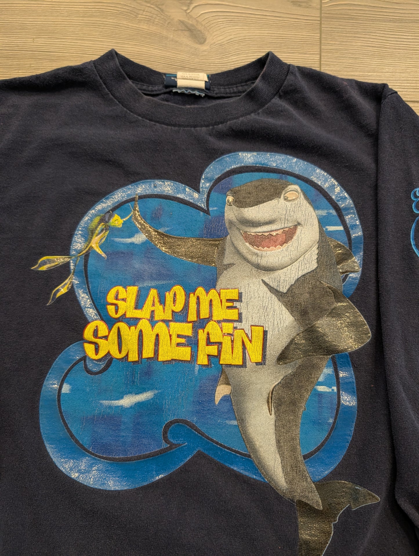 2004 Shark Tale Slap Me Some Fin Long Sleeve Youth T Shirt