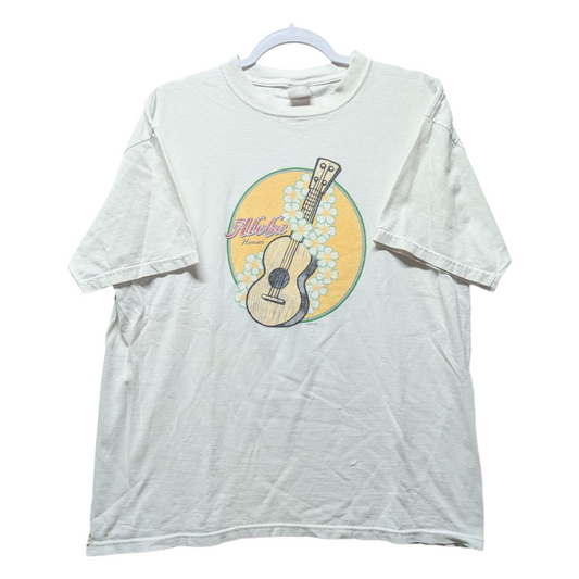 Y2K Aloha Hawaii Ukulele T shirt