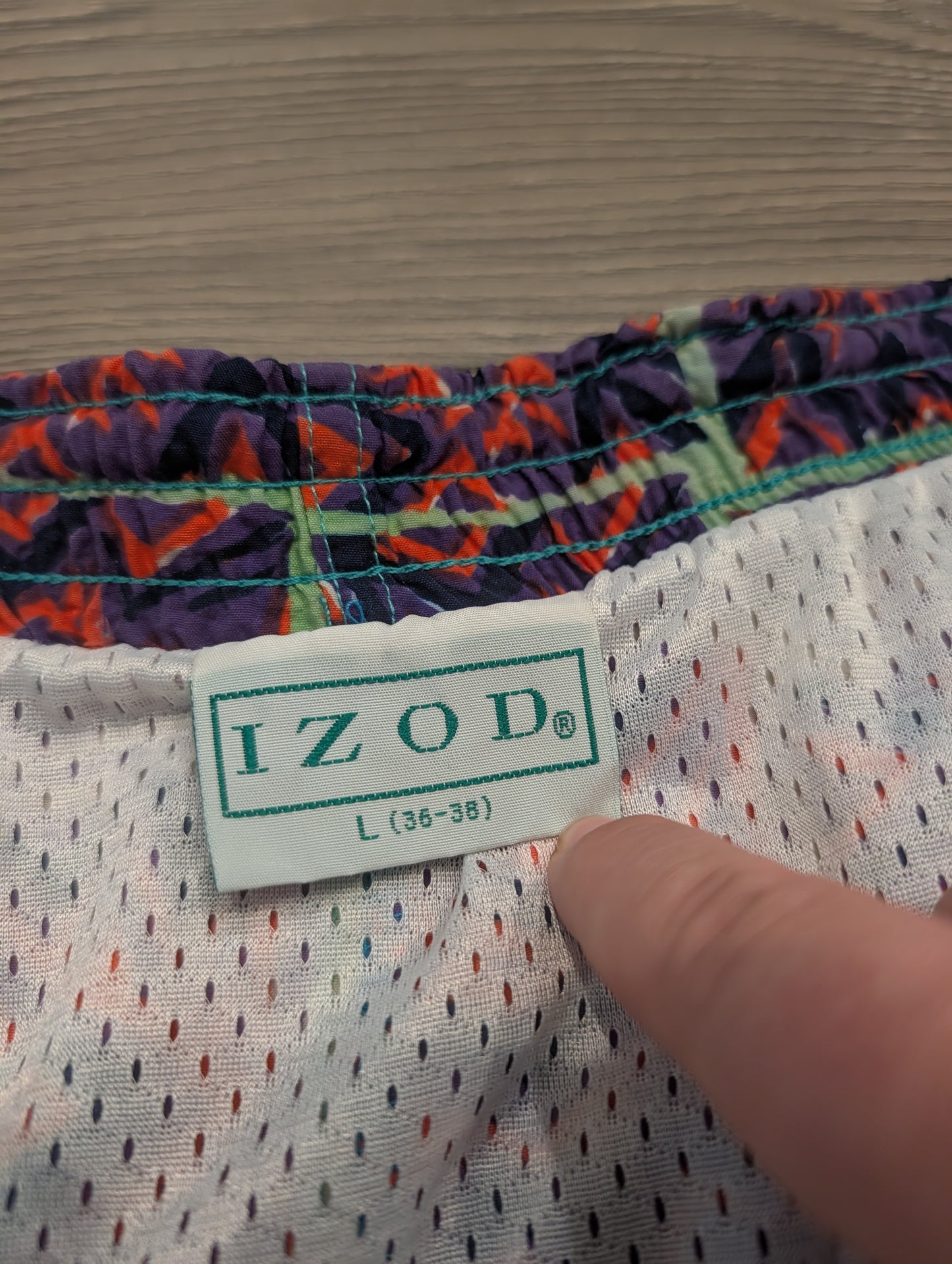 90s Izod AOP Aztec Print Swim Shorts