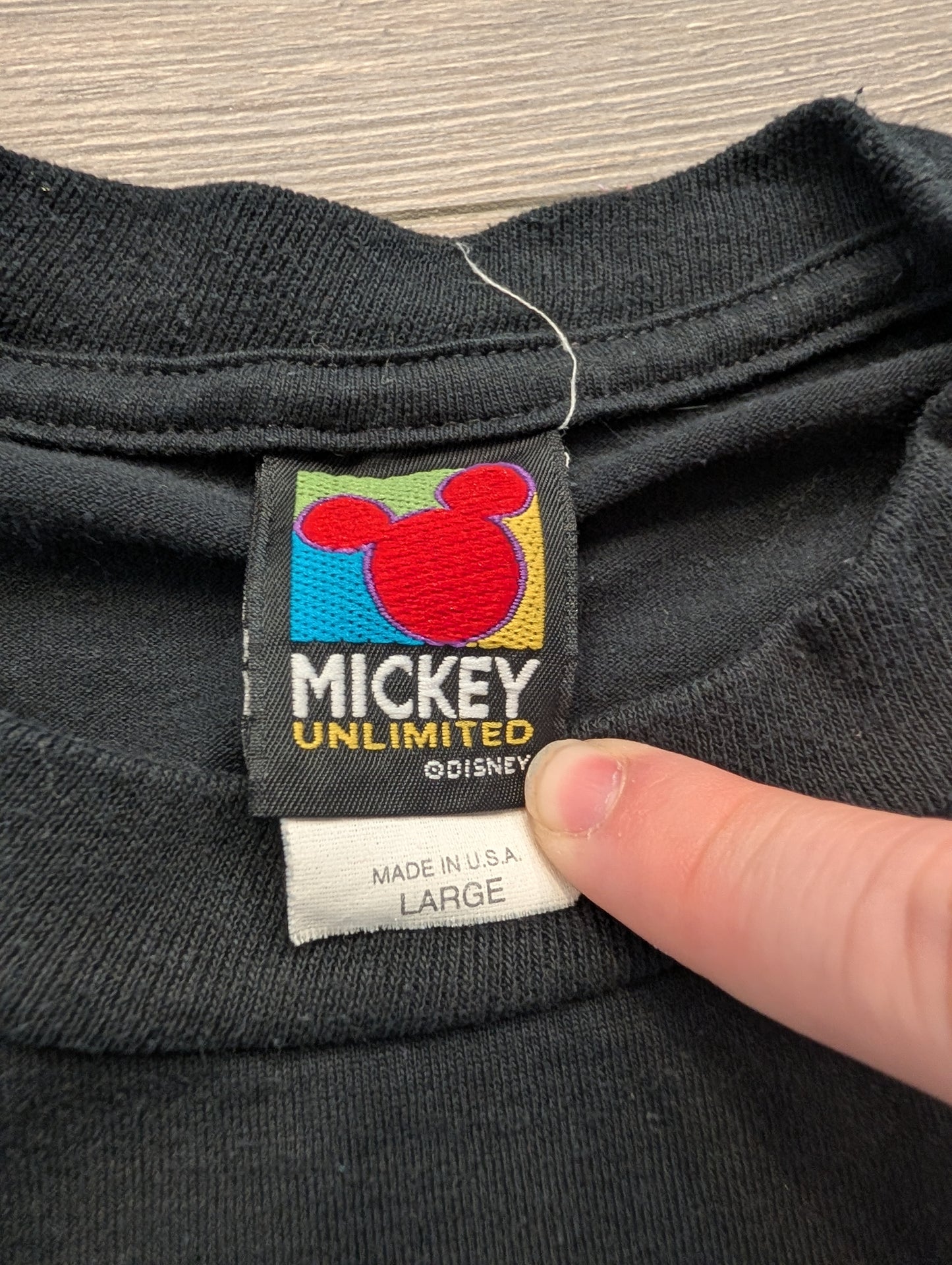 90's Neon Outlined Mickey Mouse T shirt