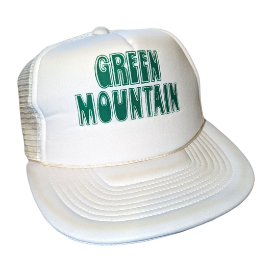 80s Green Mountain Coffee corded trucker snapback hat