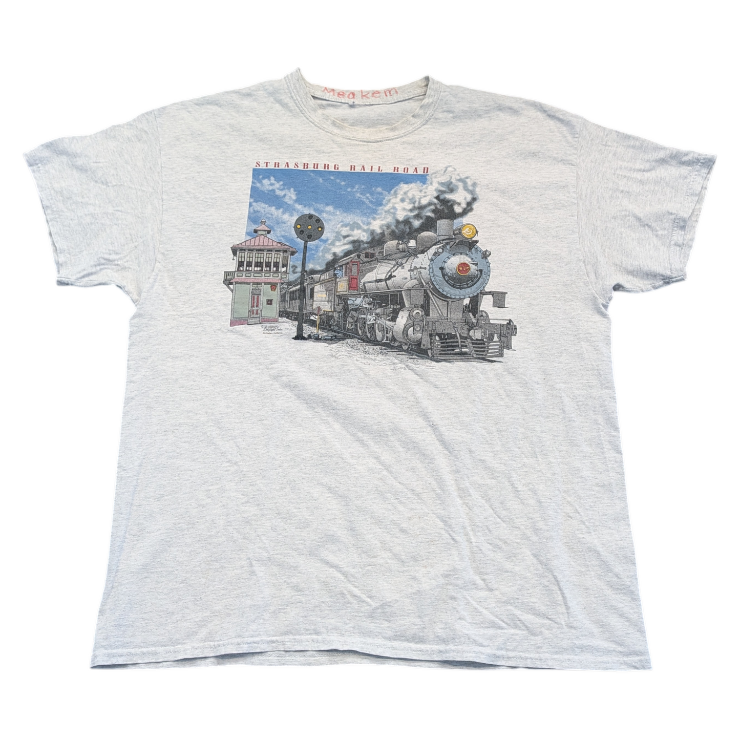 Y2K Strasburg Rail Road Train T shirt