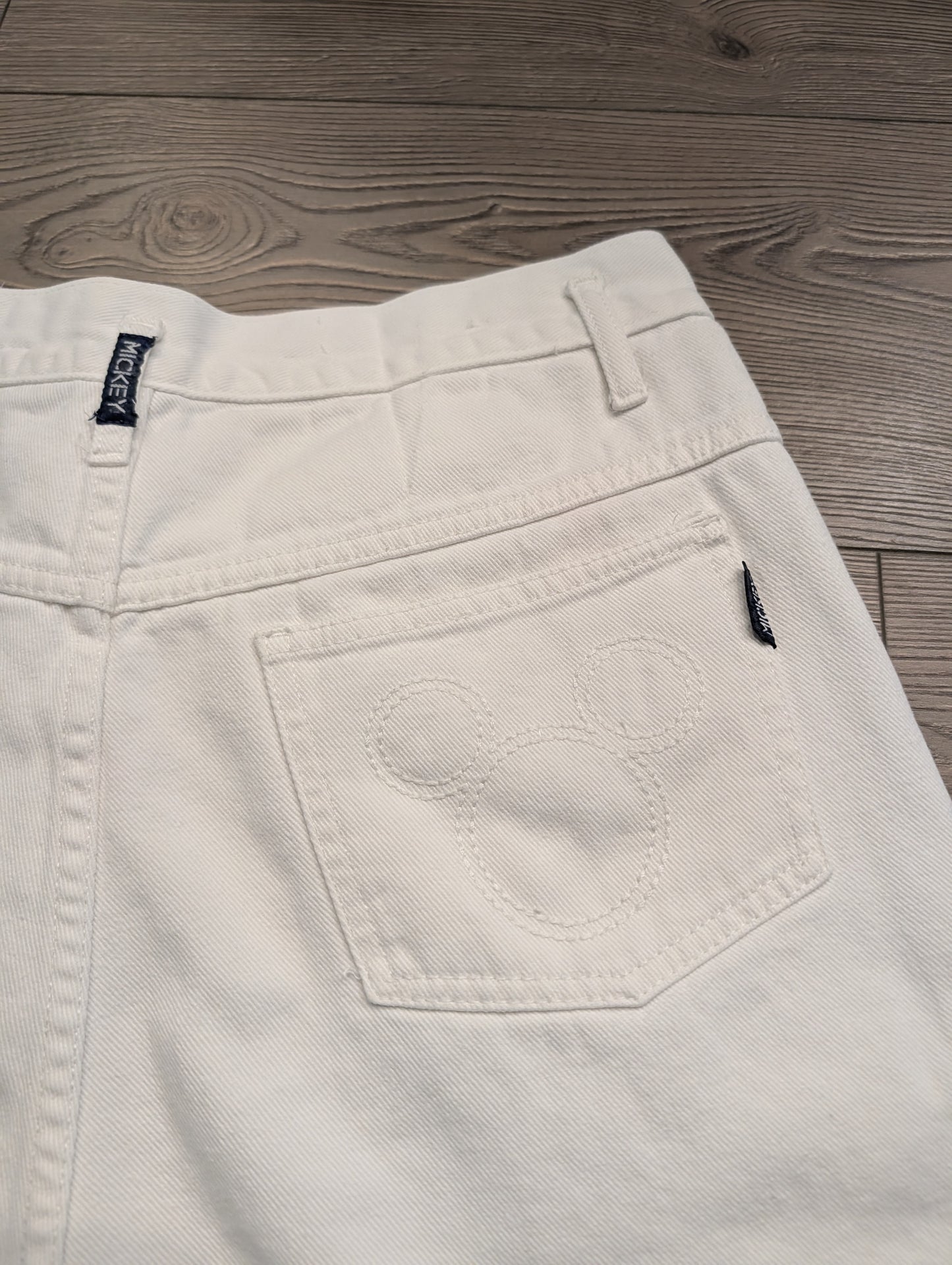 90s Women's Disney Mickey and Minnie Mouse Long Denim Shorts