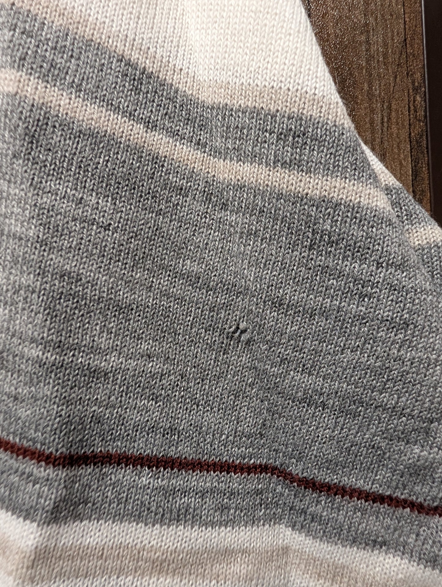 70s / 80s Striped Collared Long Sleeve Polo Shirt