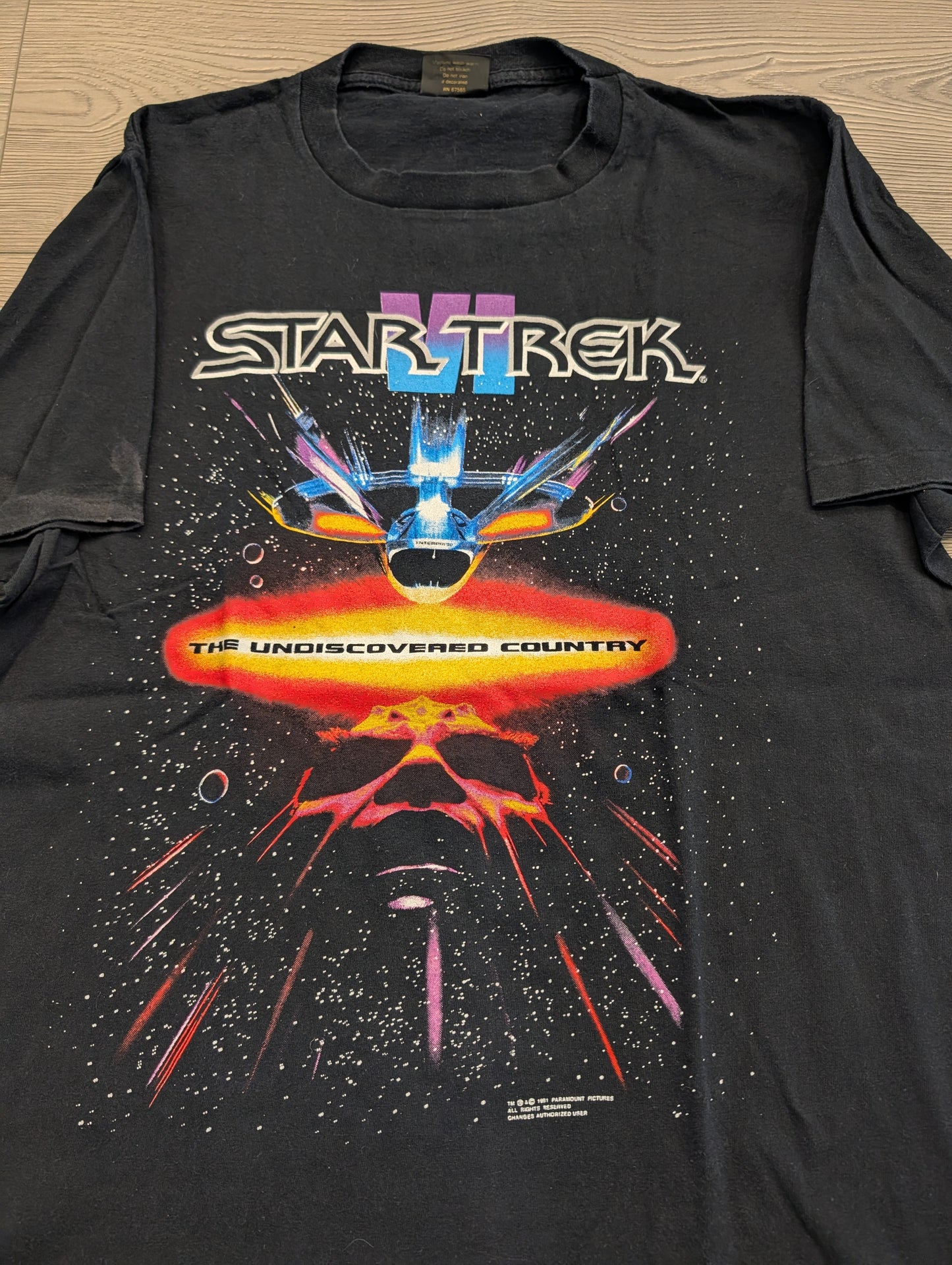 1991 Star Trek The Undiscovered Country movie promotion T shirt