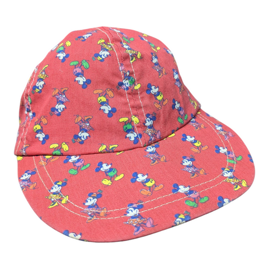 80s Red Mickey and Minnie AOP Unstructured Skater Hat