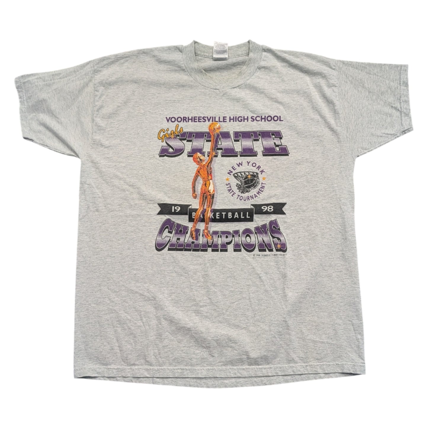 1998 Voorheesville Highschool Basketball State Champions t shirt