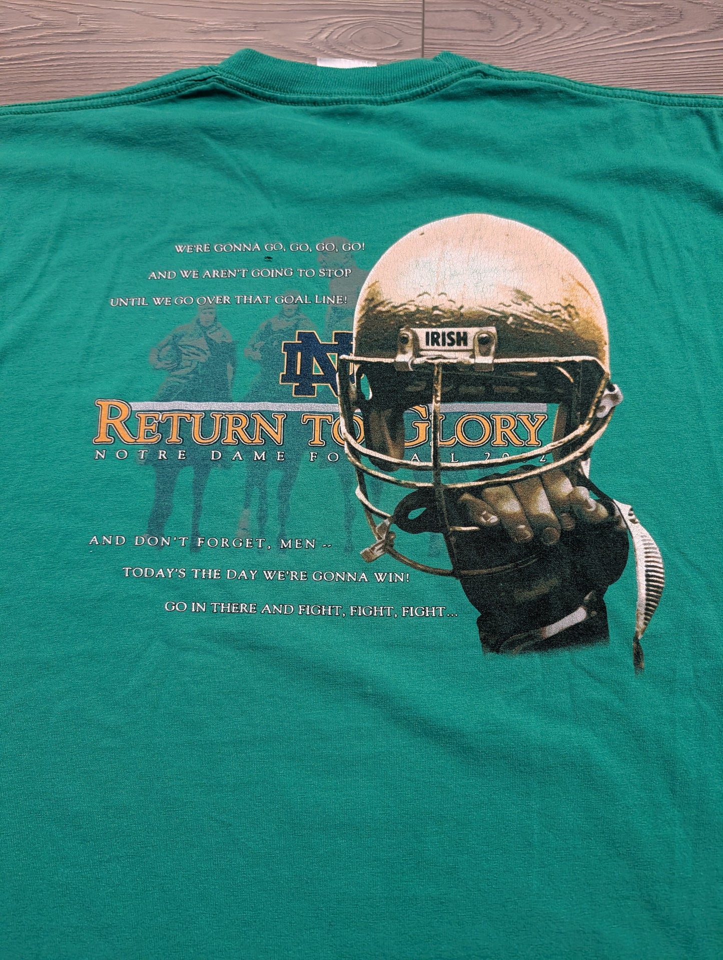 2002 Notre Dame Return to Glory Short Sleeve T shirt