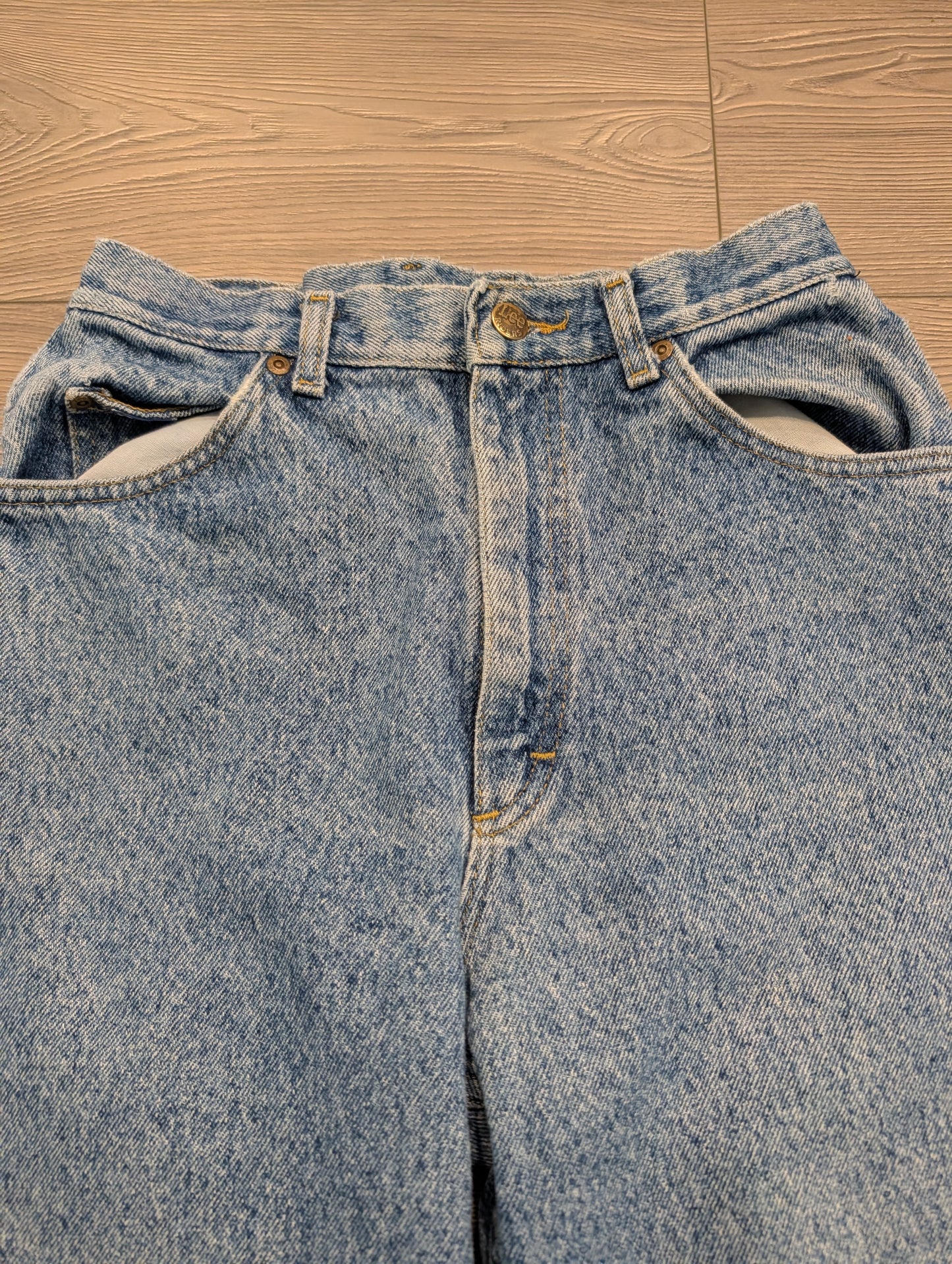 80s Women's Lee Riders Stone Washed Relaxed Fit High Waisted Jeans