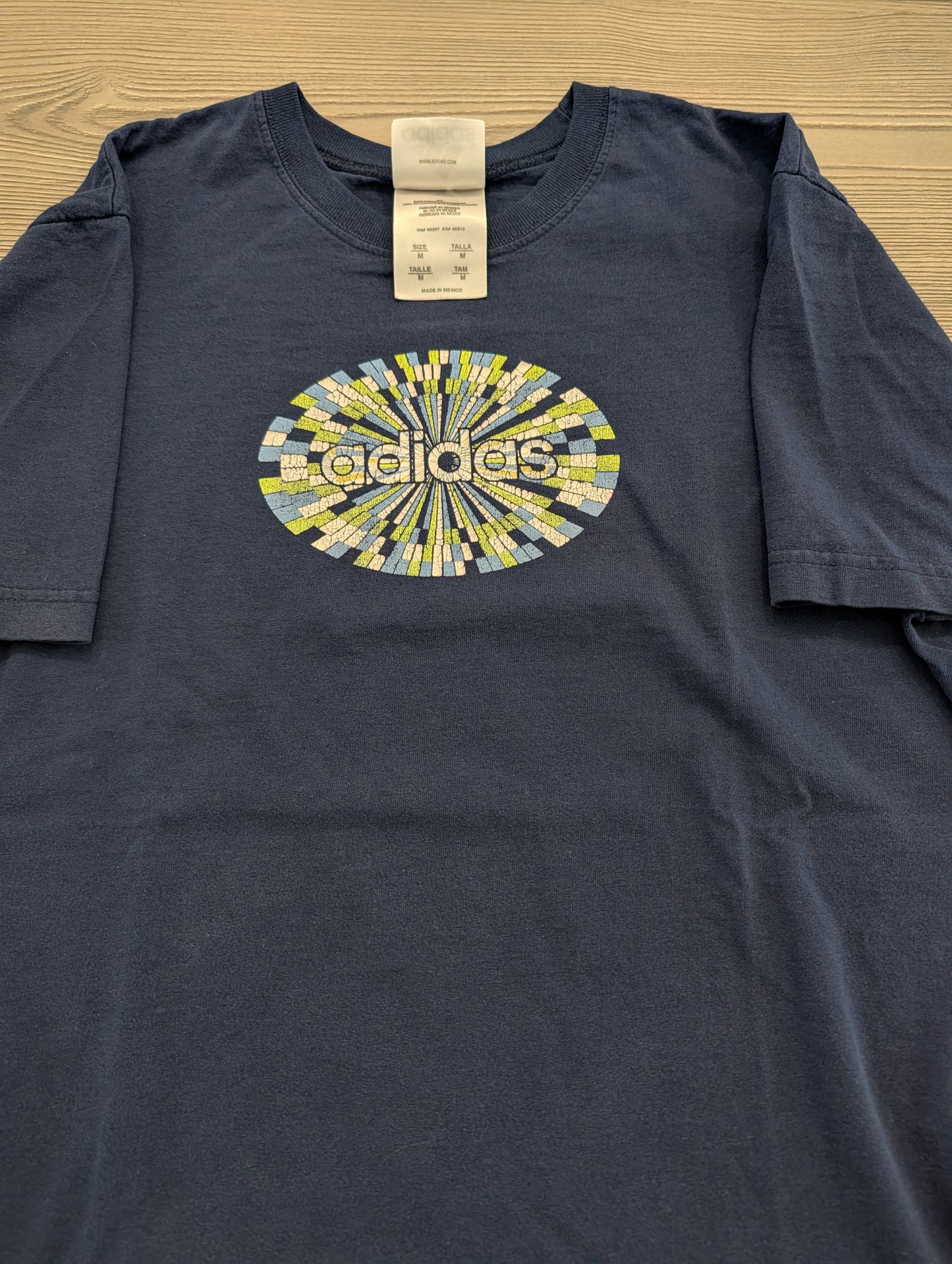 Y2K Adidas Glitter Box Logo T Shirt