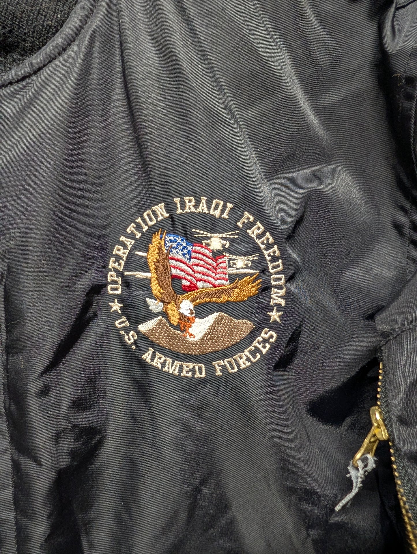 Y2K 2003 Operation Iraqi Freedom Armed Forces Bomber Jacket