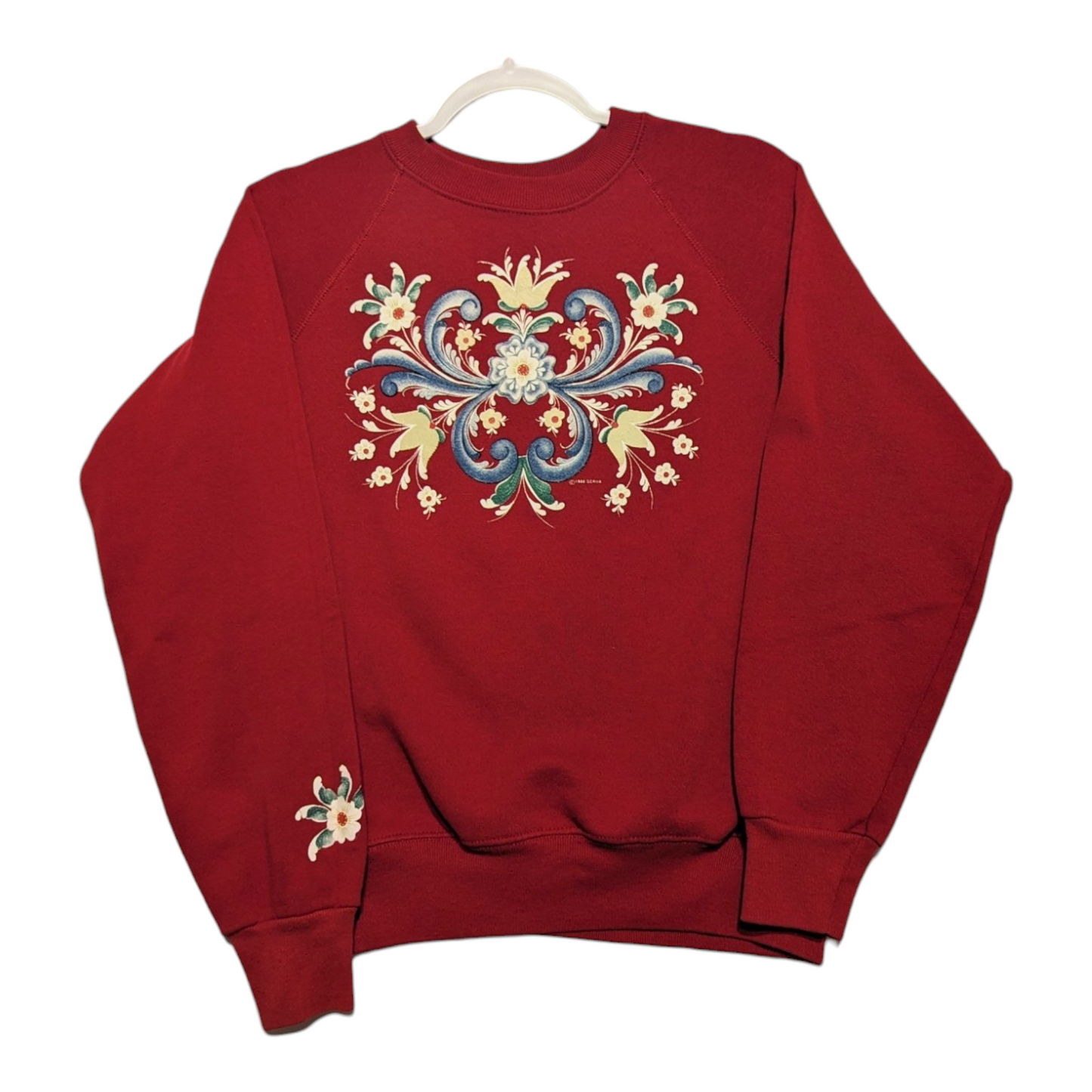 1988 Floral design Lee crewneck sweatshirt