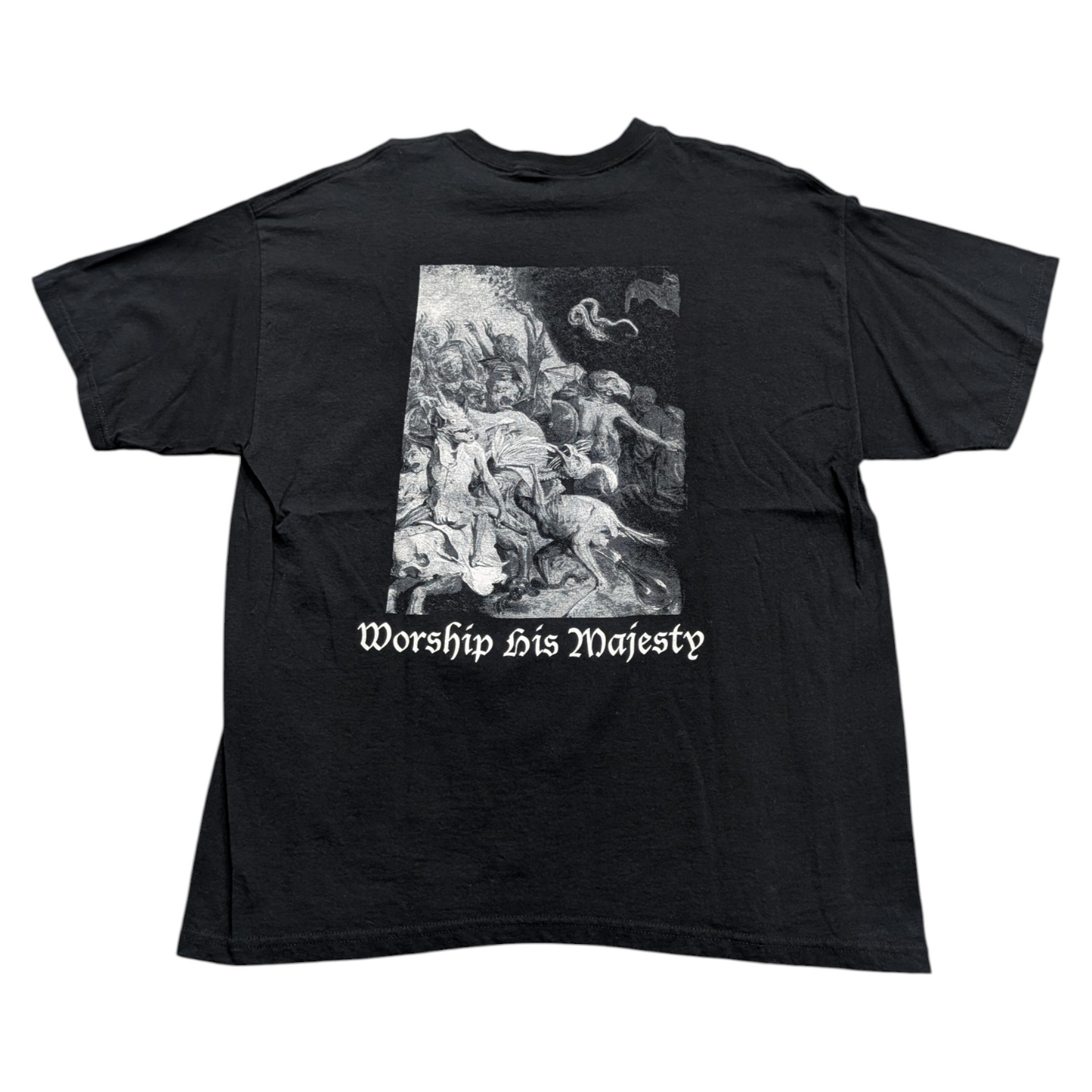 Y2K Demonic Christ Worship His Majesty Metal T shirt