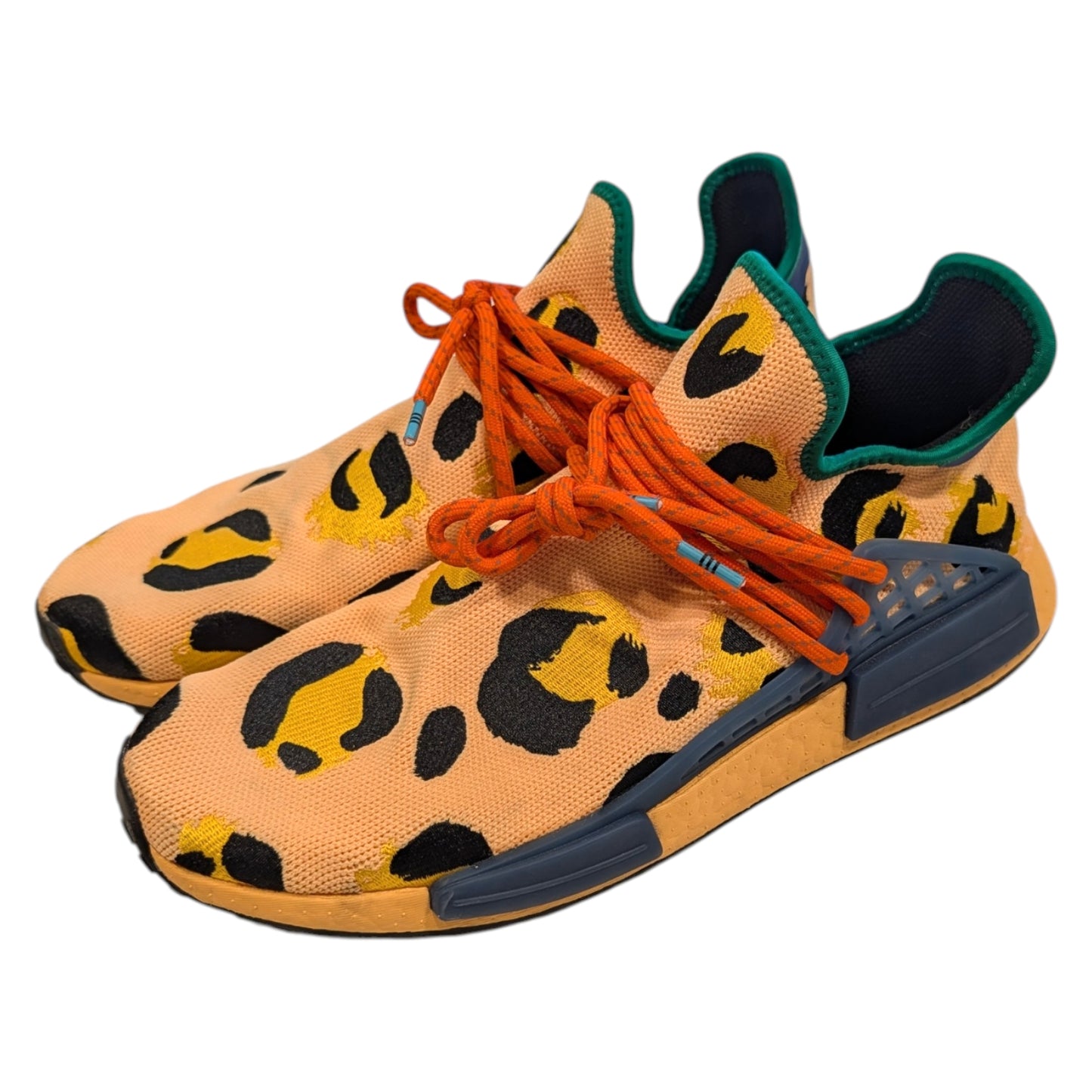 2022 Adidas NMD Hu Pharrell Animal Print Amber Sneakers
