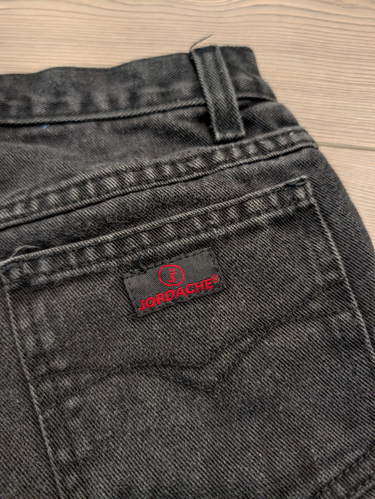 90s Youth Jordache High Waisted Black Jean Shorts