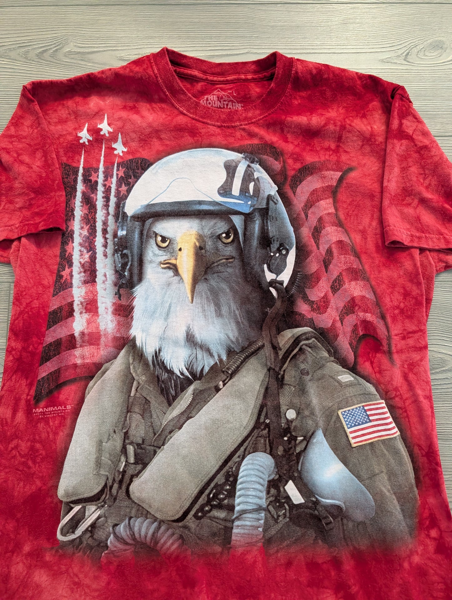 2011 American Bald Eagle Pilot The Mountain T shirt