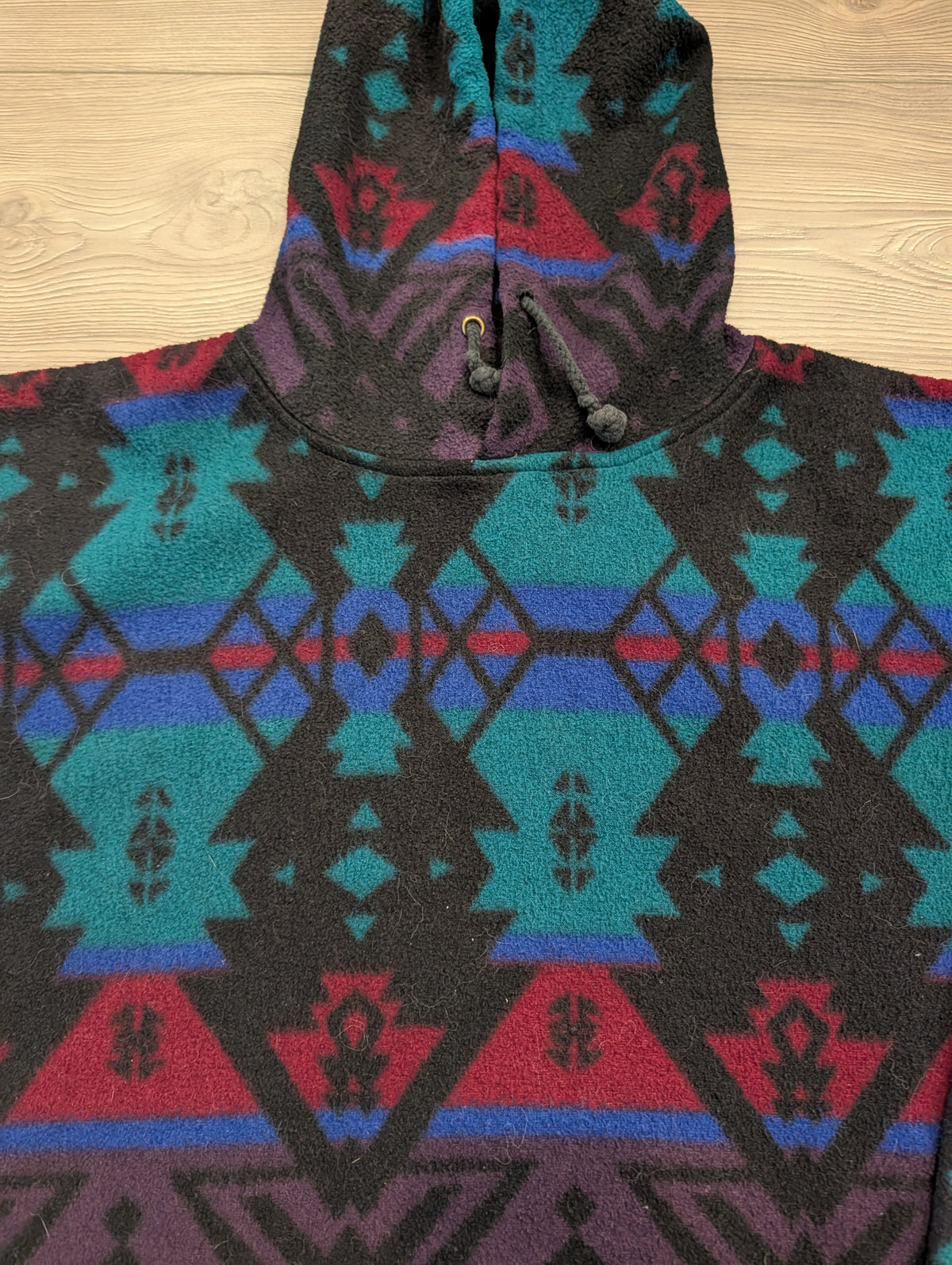 90s Aztec Southwestern Fleece Hoodie
