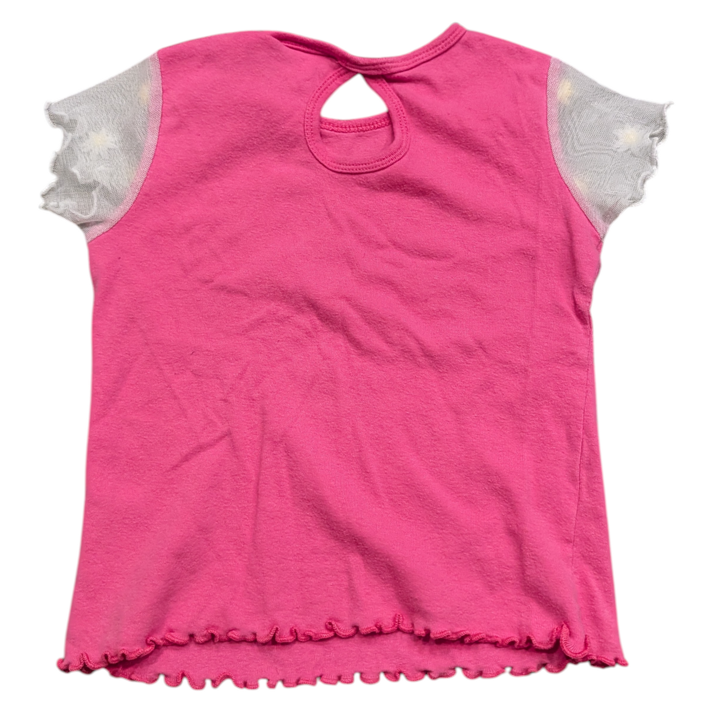 Youth 90's Pink Ruffle Lacey Short Sleeve t shirt